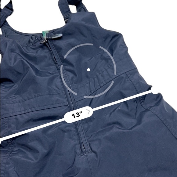 Kids LL bean black snow bib bed pants winter wear unisex size 8 waterproof - Picture 5 of 12